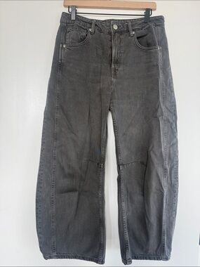 Zara Gray Wide-Leg Jeans - Classic Casual